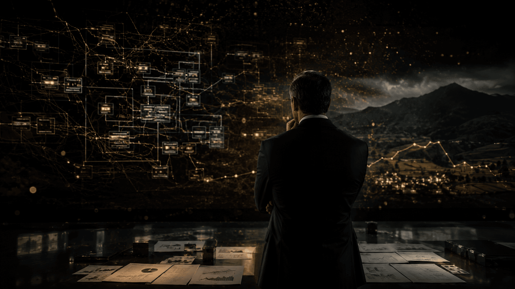 Executive observing an AI agent and decision architecture
